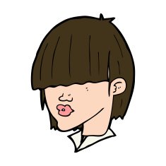 cartoon fashion haircut N11