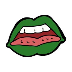 cartoon sexy halloween lips symbol N12