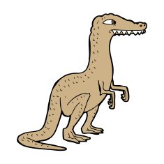 cartoon dinosaur N124