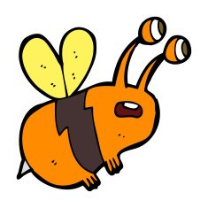 cartoon frightened bee N11