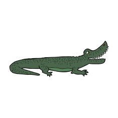 cartoon happy crocodile N9