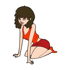 cartoon woman in sexy pose N18