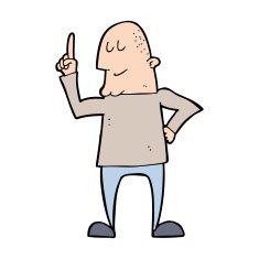 Cartoon Man Pointing Finger N11
