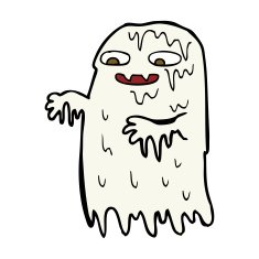 cartoon gross slime ghost N4