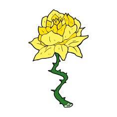 cartoon flower N436