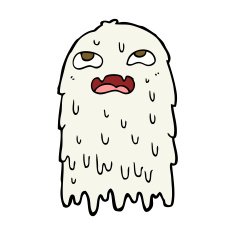 gross cartoon ghost N22