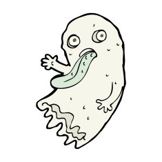gross cartoon ghost N23