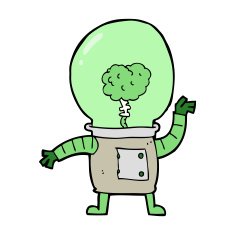 cartoon robot cyborg N10