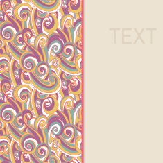 border with abstract hand-drawn waves pattern