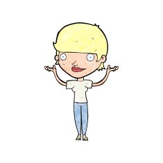cartoon woman holding arms in air N11