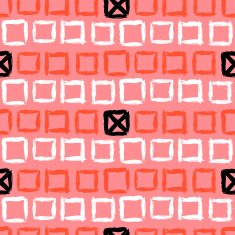 Geometric pattern with small hand painted squares N5