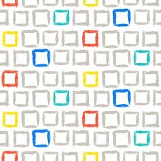 Geometric pattern with small hand painted squares N6