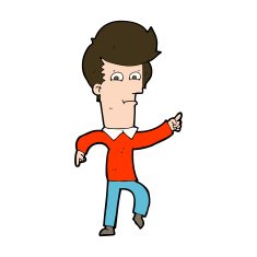 Cartoon Man Pointing N215