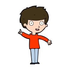 cartoon boy with idea N81