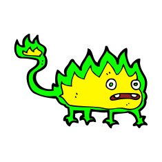 cartoon little fire demon N23