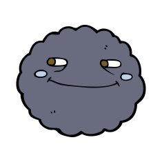 cartoon happy rain cloud N4
