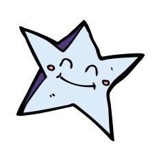 cartoon happy star character N17