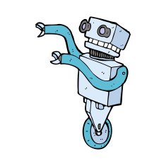 cartoon funny robot N86