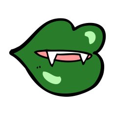 Cartoon Vampire Fangs N16