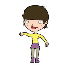 cartoon happy woman N267