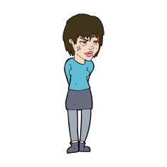 cartoon woman with plaster on face N20