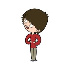 cartoon shocked woman N99