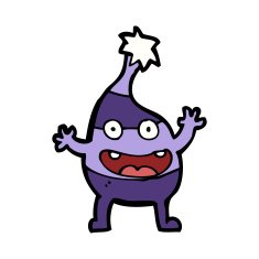 cartoon funny christmas creature N28