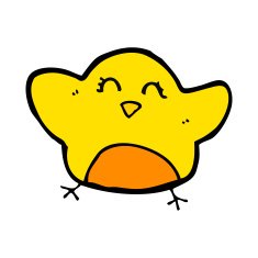 Cartoon Bird N375