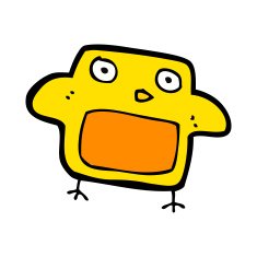 Cartoon Bird N376