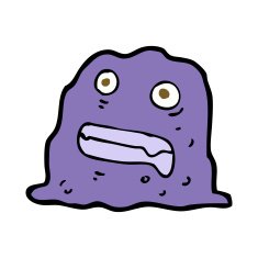 cartoon slime creature N8