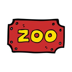 Cartoon Zoo Sign N18