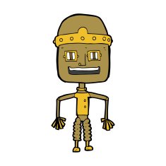 Funny Cartoon Robot N52