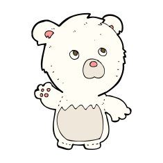 cartoon polar teddy bear N3