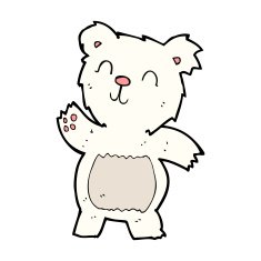 Cartoon Polar Bear N100