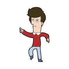 Cartoon Man Pointing N216
