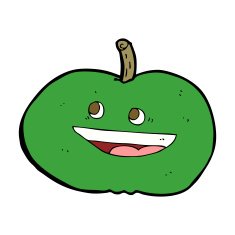cartoon happy apple N17