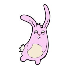 Funny cartoon rabbit N33