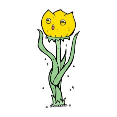 cartoon flower N438