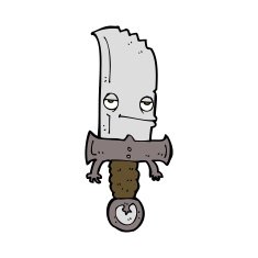 knife cartoon character N8