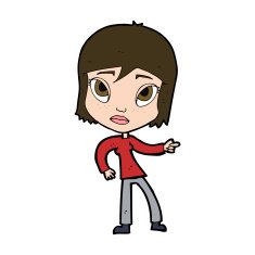 cartoon pointing woman N30