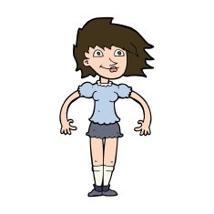 cartoon happy woman N269