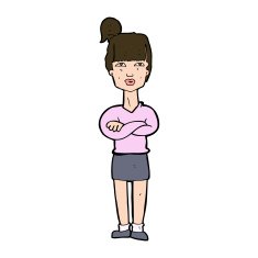 cartoon annoyed woman N193