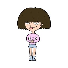 cartoon sly woman N10
