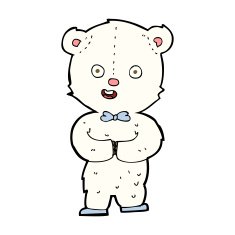 cartoon teddy polar bear N8