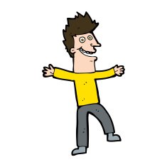 cartoon happy man N484