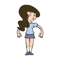 cartoon pretty woman N285