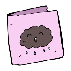 cartoon card with cloud pattern N10