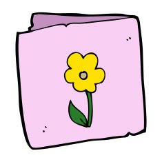 cartoon flower greeting card N10