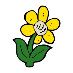 cartoon flower N442