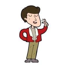 cartoon cool guy snapping fingers N10